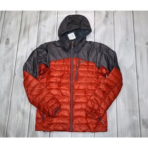 NEW Outdoor Research Men’s Helium Down Hoodie Size Medium Jupiter/Storm Puffer
